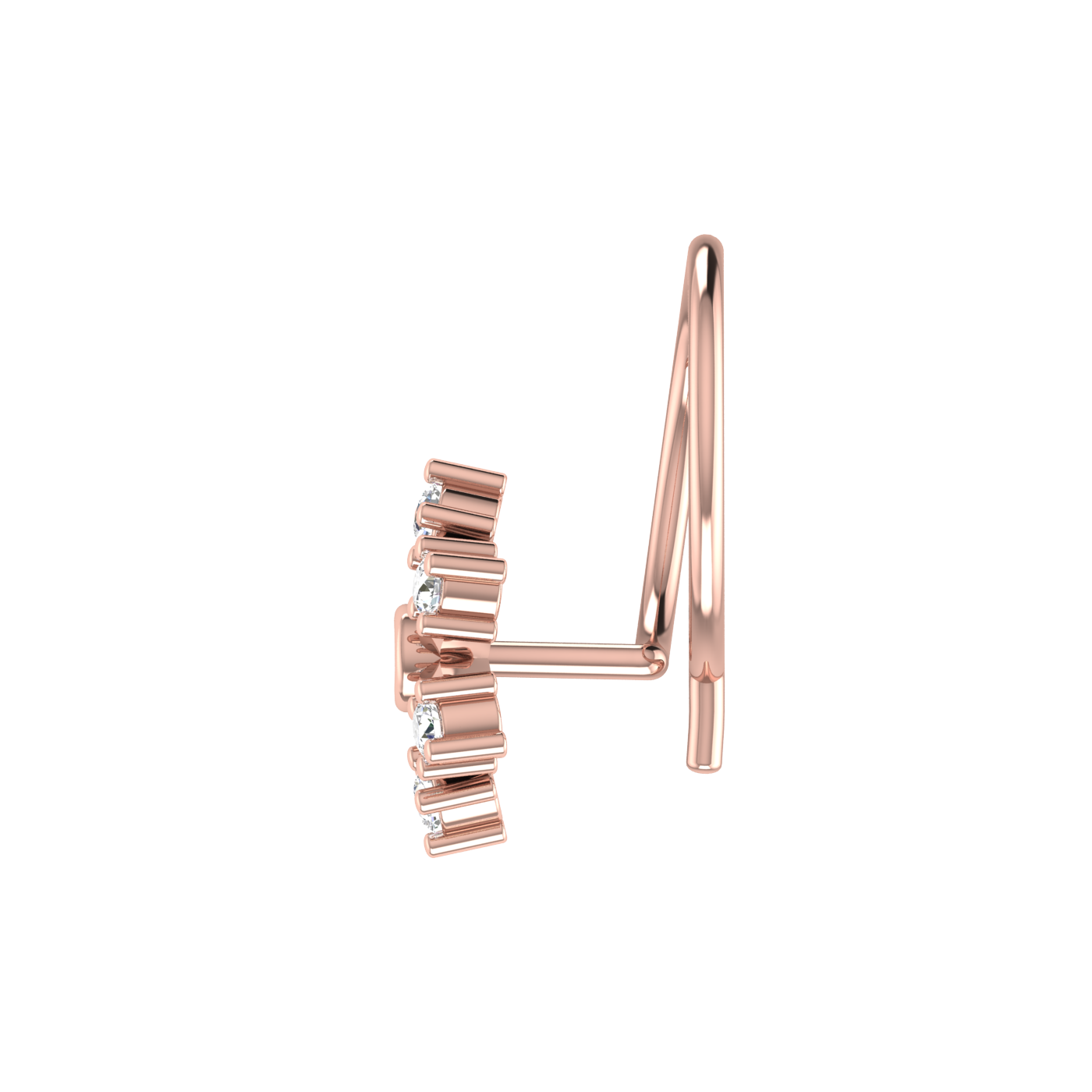 0.06 Carat Natural Diamond Nose Pin - HI Color, VS-SI Clarity.